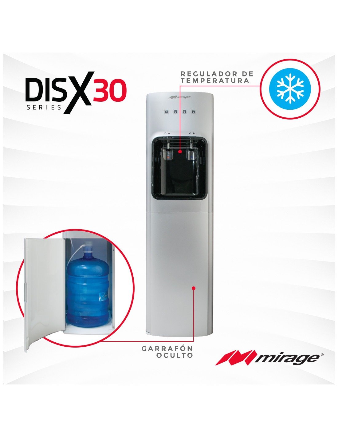 Dispensador Agua Mirage Oculto DISX 30 Hermosillo Climas Hmo